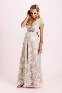 Eden Kleid Lang Rose  Lace Maternity Gown Trendy Wedding