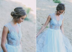 Ein Blaues Brautkleid