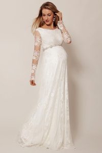 Elegantes Ivory Alinie Empire Brautkleider Mit Ärmel Aus