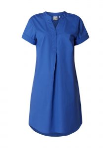 Emily Van Den Bergh Kleid Mit Fixiertem Aufschlag In Blau