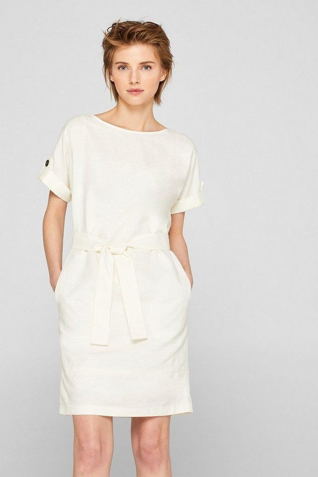 Esprit Collection Aus Leinenmix Kleid Mit Knopfleiste