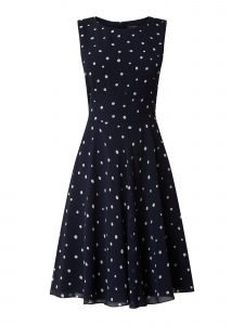 Esprit Collection Kleid Mit Allovermuster In Blau