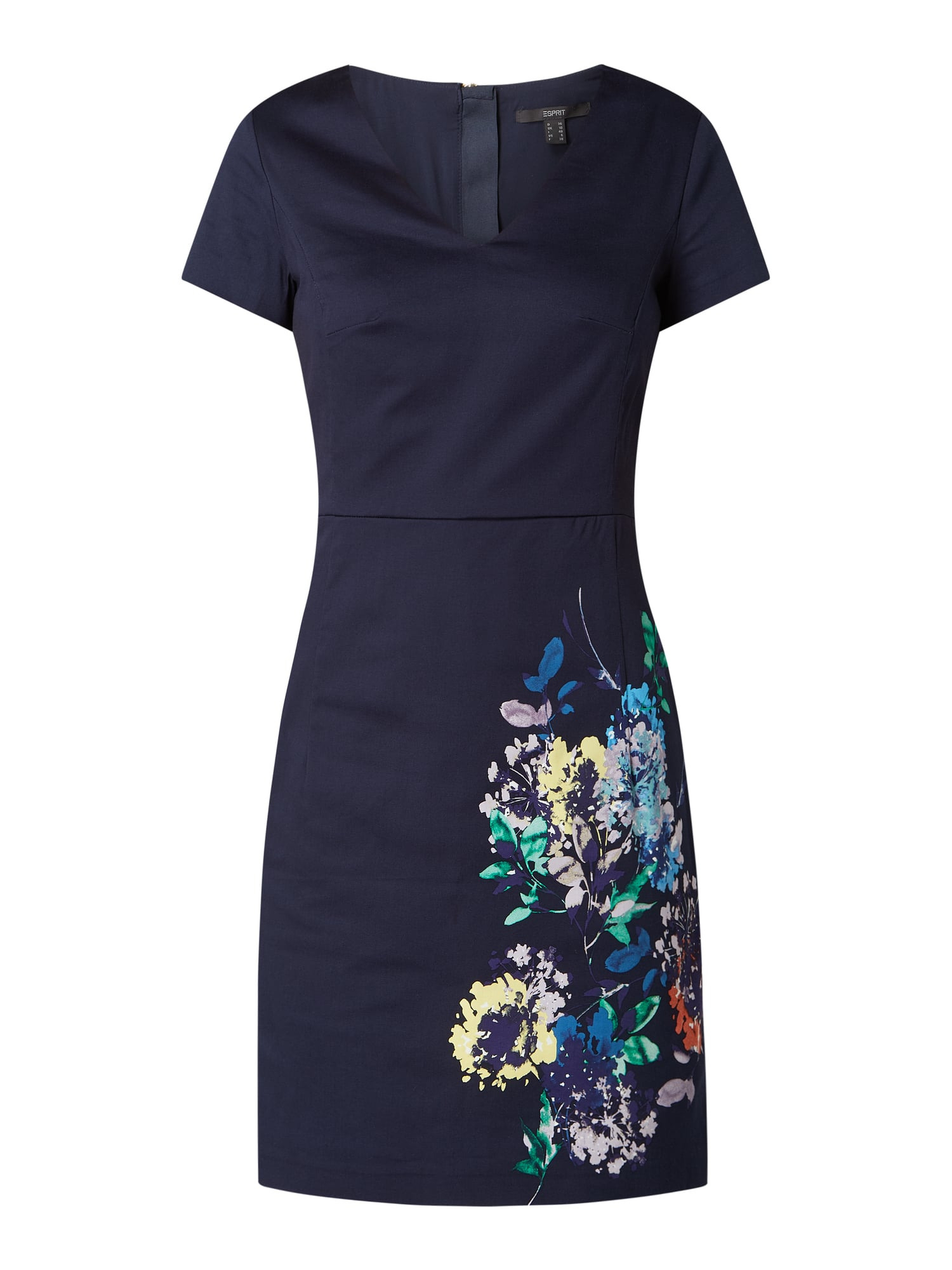 Esprit Collection Kleid Mit Floralem Muster In Blau