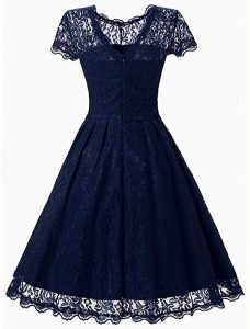 Flychen Damen Elegant Kleider Vintage 1950S Spitzenkleid