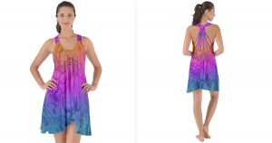 Fractal Batik Art Hippie Rainboe Colors 1 Show Some Back