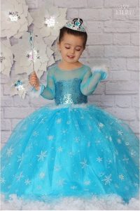 Frozen Elsa Tutu Dress Birthday Party Handmade Kids Dress