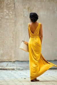 Gelbes Kleid  Modische Gelbe Kleider 2016  Lange
