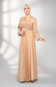 Gold Hijababendkleider 102502  Sefamerve