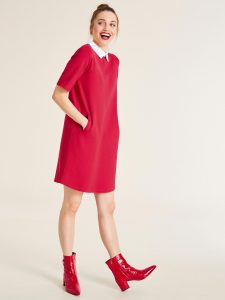 Heine Kleid Damen Rot Größe 44  Kleider Modestil
