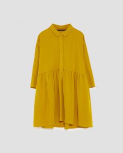 Hemdblusenkleid Mit Volants  Mini Shirt Dress Ruffle