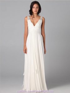 Hervorragend Schlichtes Weißes Kleid Lang Strand Weißes
