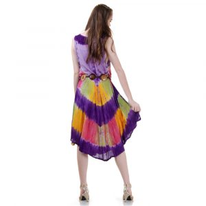 Hippie Batik Kleid Lila  Hippie Kleider  Hippie Mode