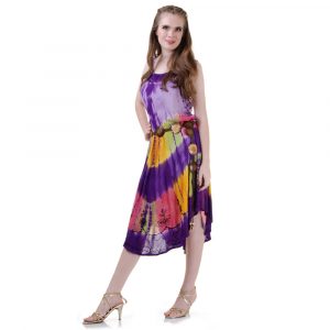 Hippie Batik Kleid Lila  Hippie Kleider  Hippie Mode