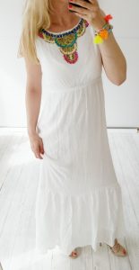 Hippie Kleid Weiß