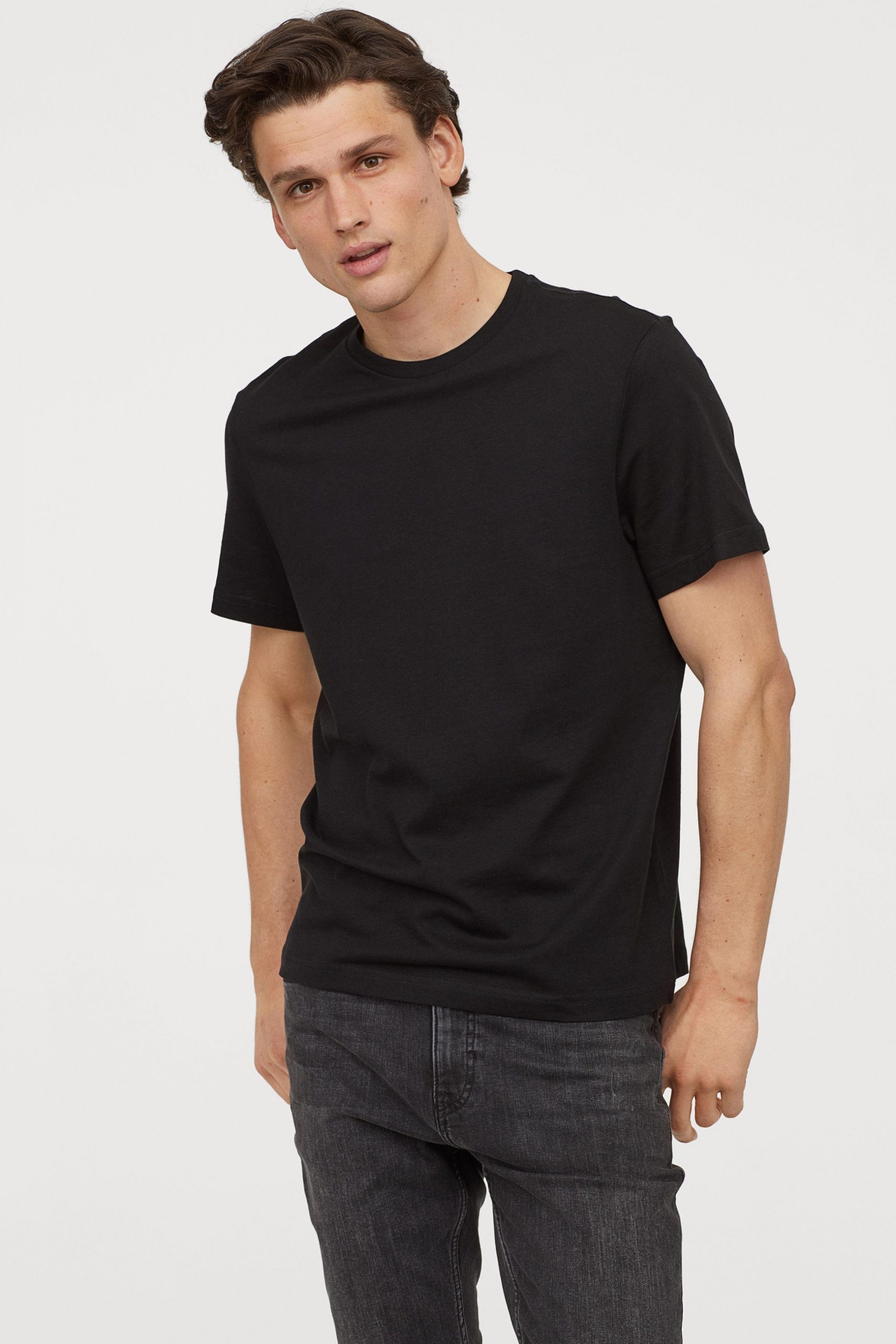 Hm 5Pack Tshirts Regular Fit In Black For Men  Lyst