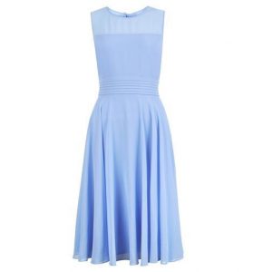 Hobbs Ashling Dress Light Blue Bridesmaid Dress Short