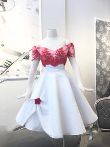 Hochzeitskleid Rockabilly Rotes Spitzen Oberteil