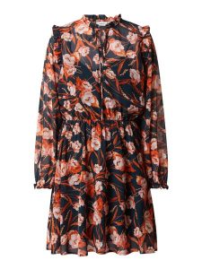 Ichi Kleid Mit Floralem Muster Modell 'Boenke' In Orange