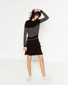 Image 1 Of Striped Sweater With Gold Buttons From Zara
