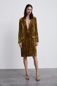 Image 1 Of Velvet Frock Coat From Zara  Mode Outfits