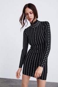Image 2 Of Knit Dress With Studs From Zara  Modestil