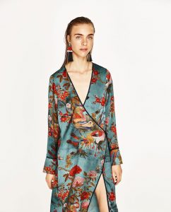 Image 2 Of Printed Kimono Dress From Zara  Kimono Fashion
