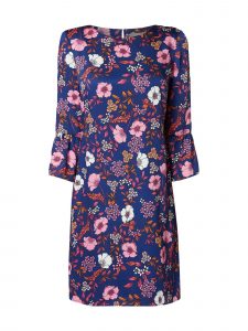 Jakes Collection  Kleid Mit Blumenmuster  Royalblau