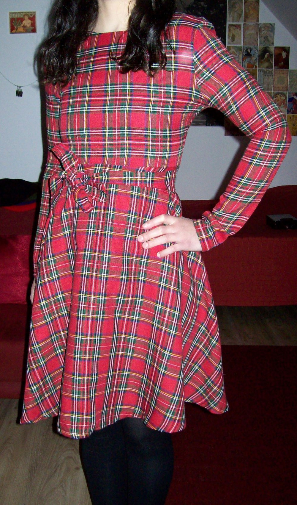Kariertes Kleid Tartan Swingkleid Rockabilly Petticoat
