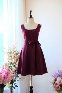 Kastanienbraun Rot Maroon Brautjungfernkleid Vintage Kleid