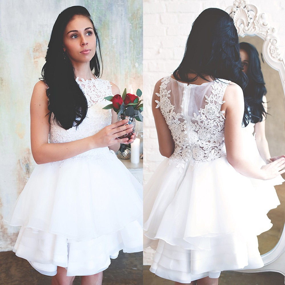 Kaufen Sie Im Großhandel Weißes Kleid Zivile Hochzeit 2020