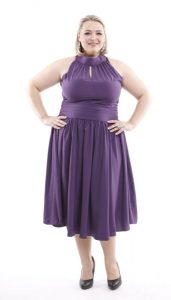 Kimberly Lila  50S Neckholder Kleid  Lila/Violett