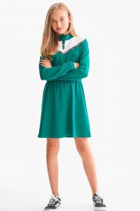 Kinder  Kleid  Grün / Cremeweiß In 2020  Kleider