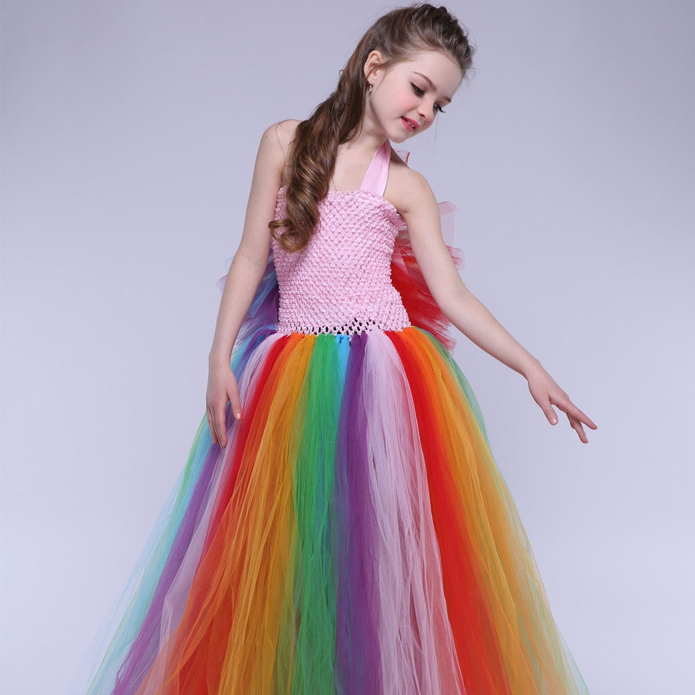 Kinder Kleider Für Mädchen Regenbogen Kleider Für Partei
