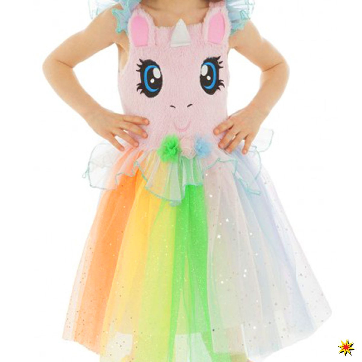 Kinder Kostüm Regenbogen Einhorn Kleid  Kaufen Bei