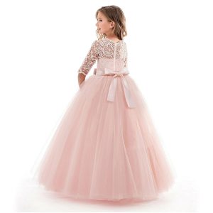 Kinder Mädchen Prinzessin Kleid Party Hochzeit Kommunion
