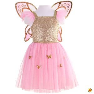 Kinder Schmetterlingskleid Rosa Mit Flügel Mit Bildern