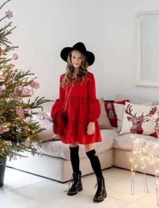 Kizz Weihnachtskleid Rot  Mädchen  Kleider  Elegante