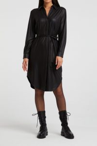 Kleid Aus Lederimitat In Schwarz  C Drei Concept Store  Shop
