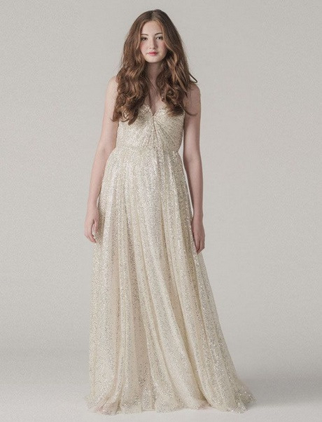 Kleid Gold Glitter