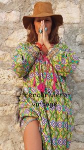 Kleid Lang Hippiechic Boho Stil Ethnische Frau Baumwolle