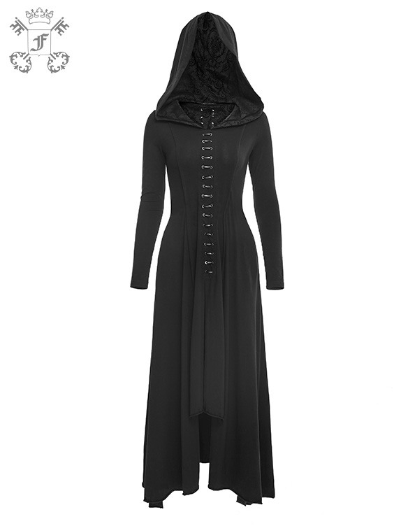 Kleid Mit Kapuze  Kleider  Lang  Gothickleidung  Damen