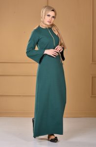Kleid Mit Reißverschluss 283113 Dunkel Smaragdgrün 2831