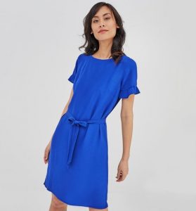 Kleid Mit Rückenausschnitt  Blau  Damen  Kleider  Promod