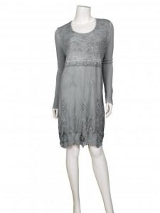 Kleid Mit Seide Grau Bei Meinkleidchen Kaufen  Tunika