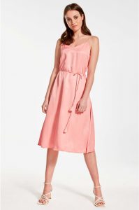 Kleid Mit Spaghettiträgern In Strahlendem Rosé  Kala Fashion