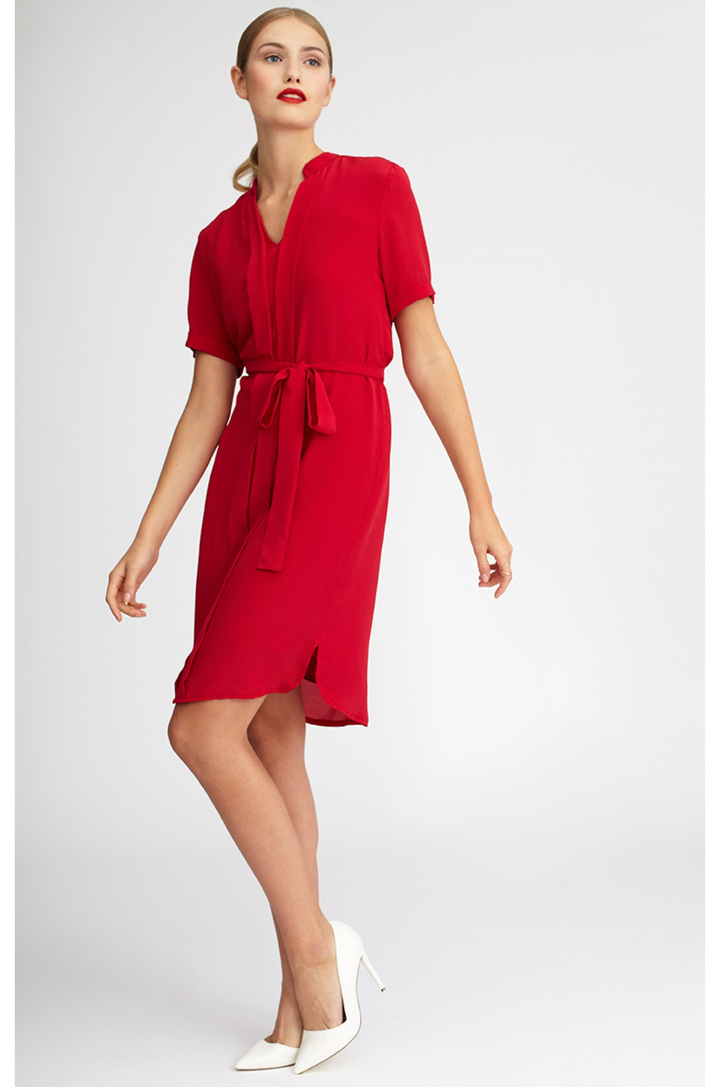 Kleid Nora Von Kala Fashion  Einen Roten Seidentraum