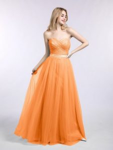 Kleid Orange Lang