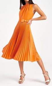 Kleid Orange Rot