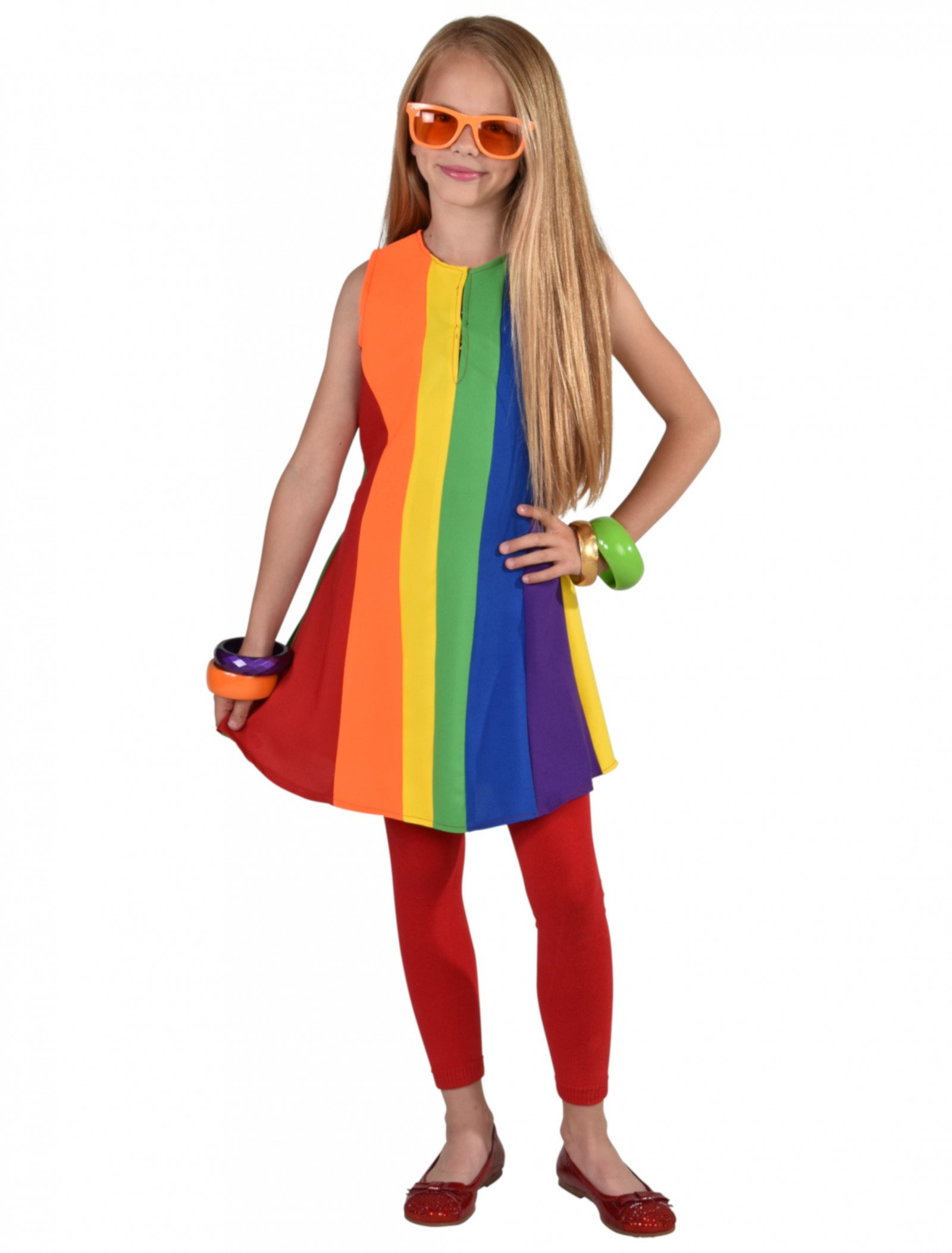 Kleid Rainbow Kinder Für Karneval  Fasching Kaufen » Deiters