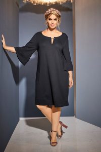 Kleid Volantärmel Alinie Ausschnittdekor In 2019
